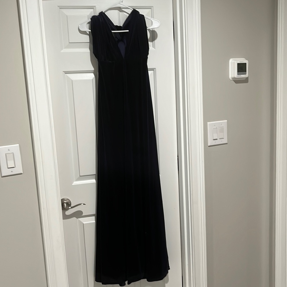COPY - Revelry Micah Convertible Dress in Navy Blue (619) Velvet (Bridesmaid)